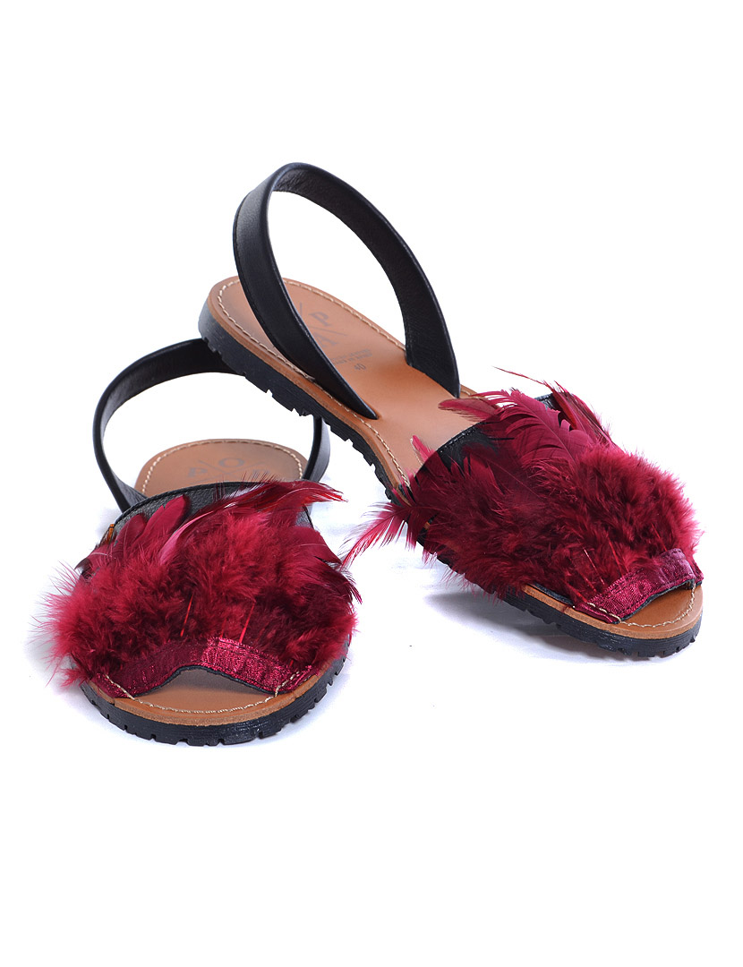 Menorquinas California Plumas Bordeaux