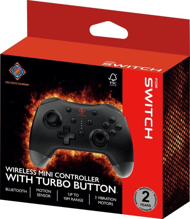 Deltaco Mini trådløs Switch, PC, Android, iOS controller