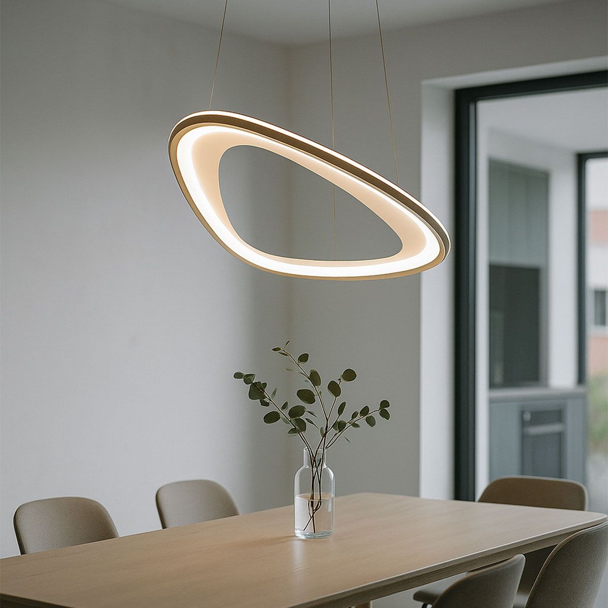 Design hanglamp goud 3-staps dimbaar - Organico