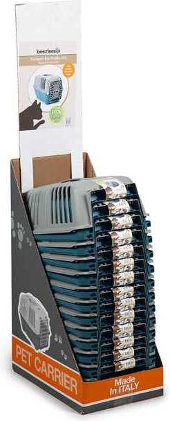 Beeztees katten reismand Pratiko Eco blauw / grijs 48 x 31 x 33 cm