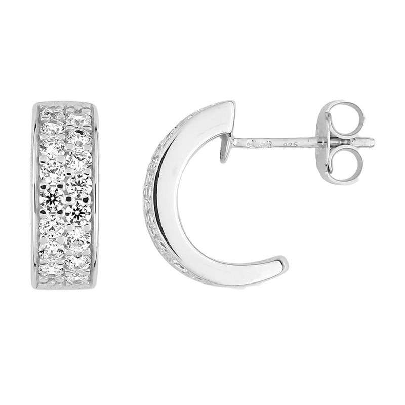 Boucles d'oreilles Femme - Oxyde de zirconium - Argent 925