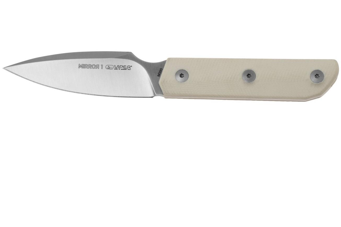 Viper Mirror 1 VT4058GI Böhler M390, Ivory G10, vaststaand mes
