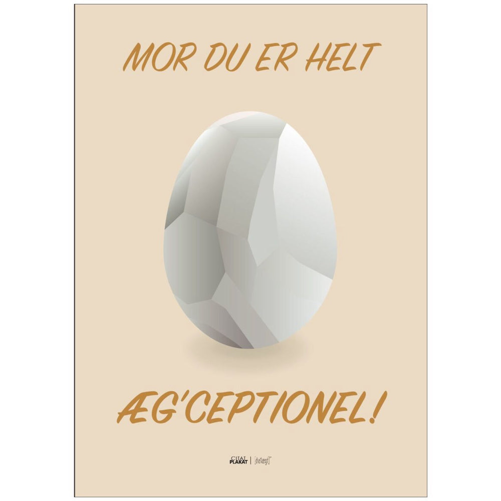 Køb Poster & Frame Citatplakat - Du Er Æg'ceptionel