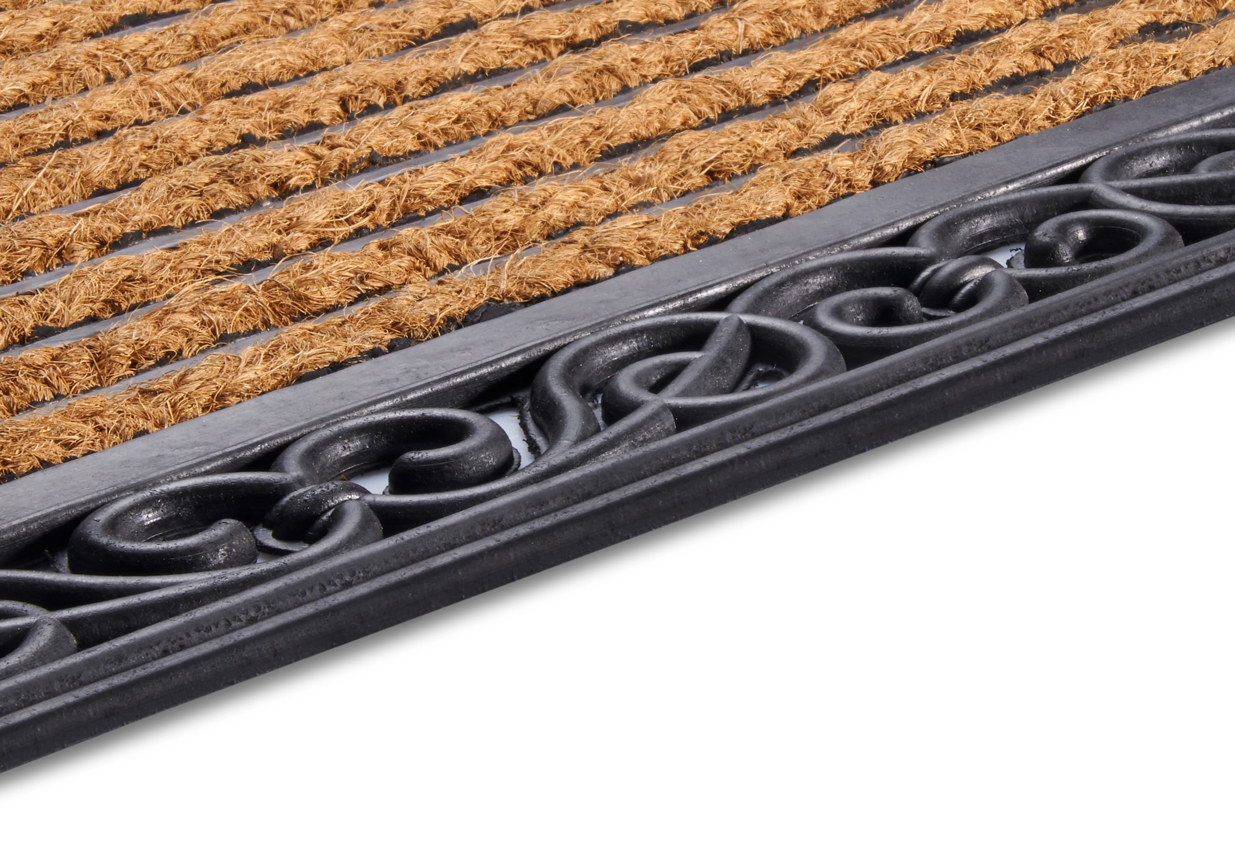 HANSE Home Fussmatte »Mix Mats  Gummi Kokos Panama, Türmatte« rechteckig 8 mm Höhe Strapazierfähig, pflegeleicht, robust, wetterfest, UV-beständig