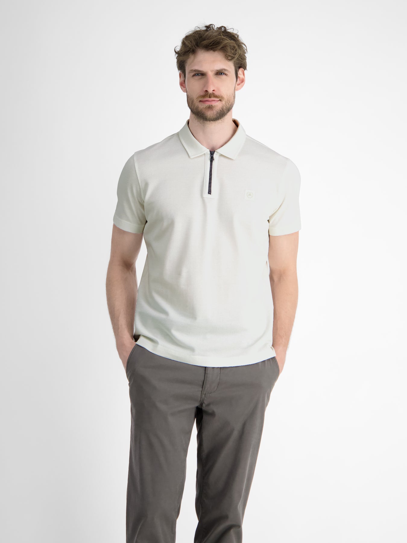 Herren Poloshirt mit Reißverschlusskragen