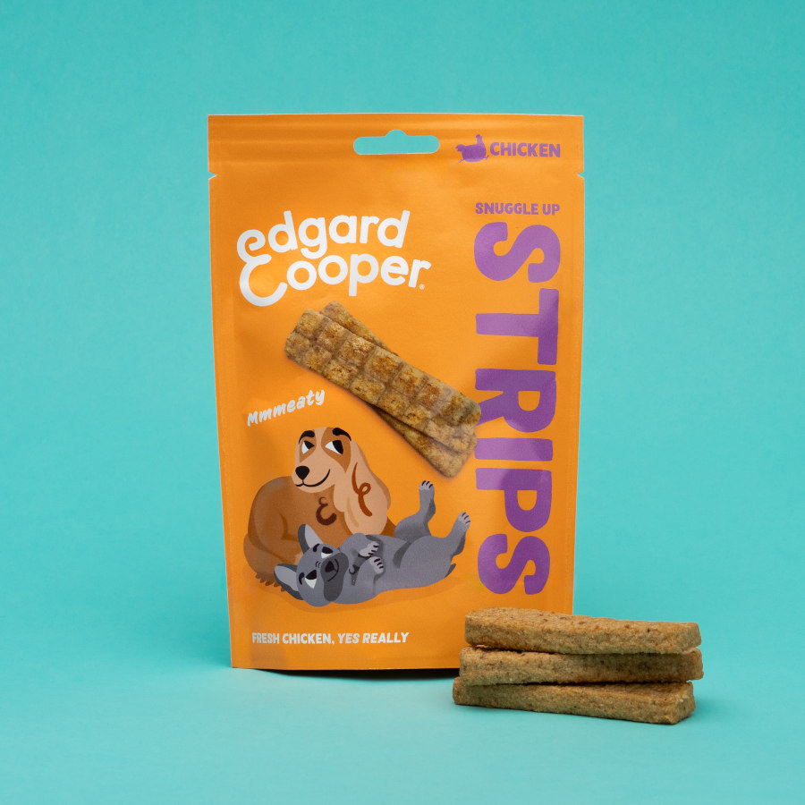 Tiras de frango Edgard & Cooper para cães