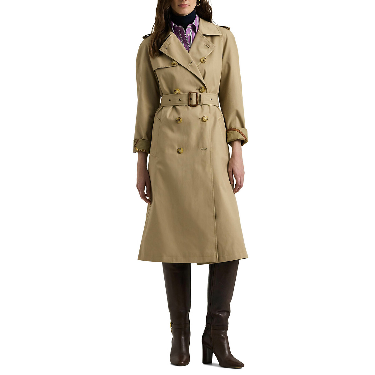 LAUREN RALPH LAUREN<br>Trench coat com cinto