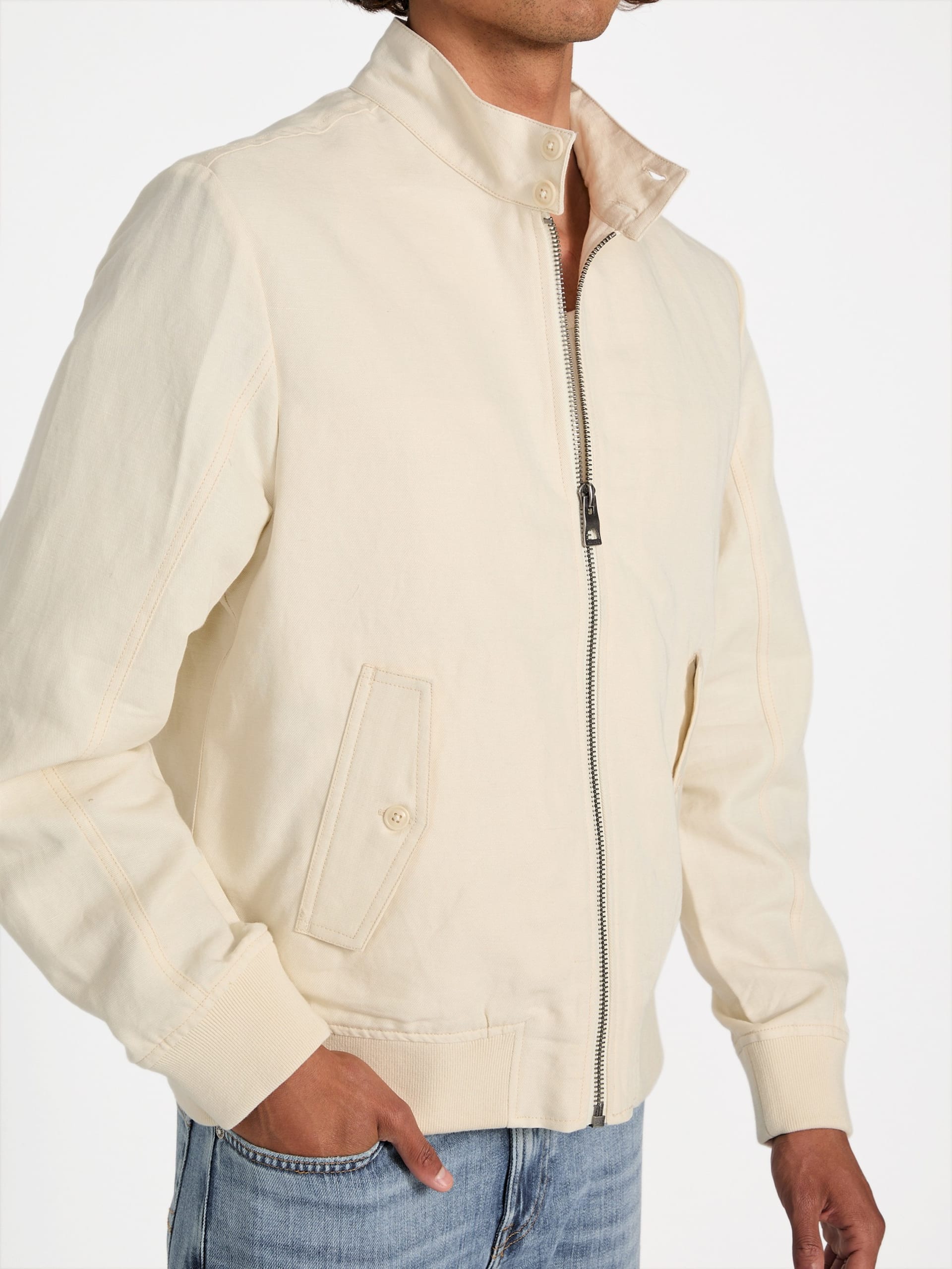Jaqueta Harrington de linho Eco Nolan