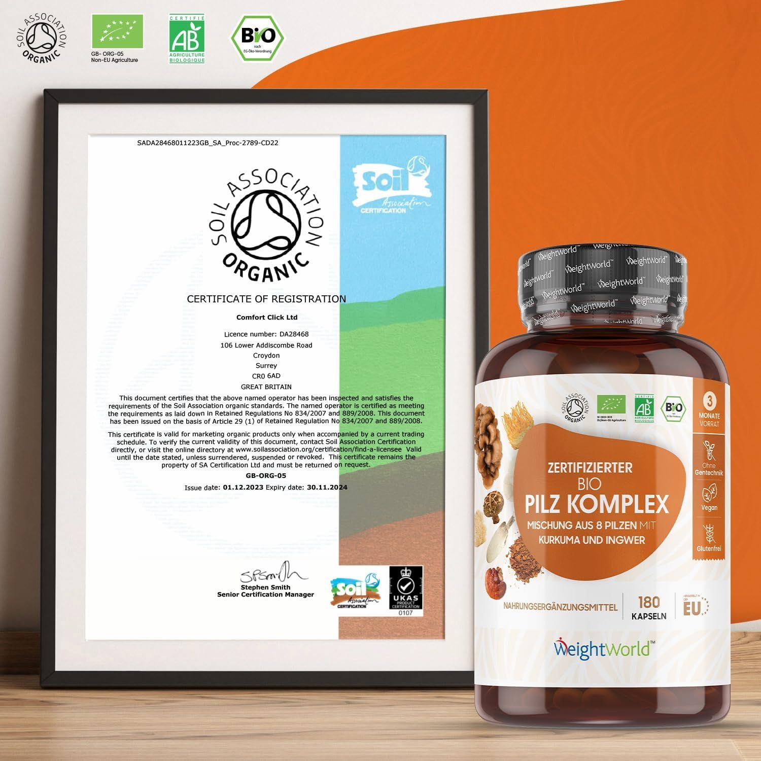 WeightWorld BIO Pilz Komplex mit 8 Pilzsorten