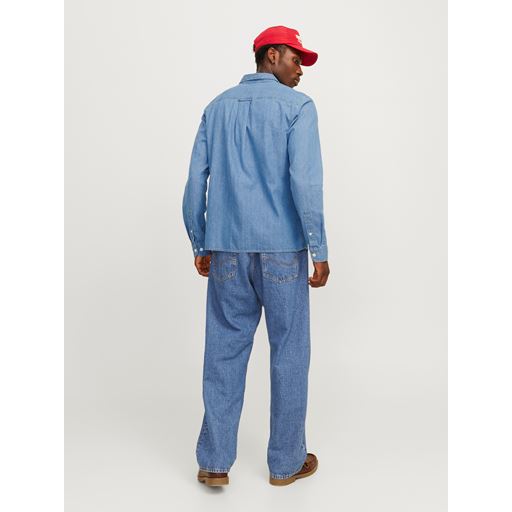 Jack&Jones Travis Skjorte, Light Blue Denim, XL