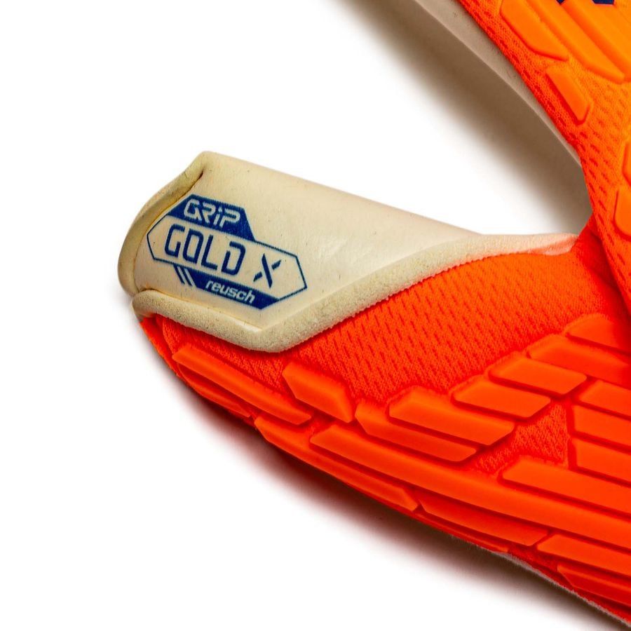 Reusch Gants de Gardien Attrakt Gold X FreeGel Hyper Orange - Orange/Bleu