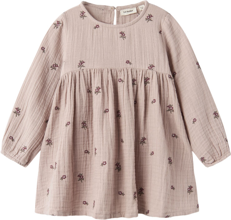 Lil' Atelier NMFTAMINA LS LOOSE DRESS LIL Shadow gray