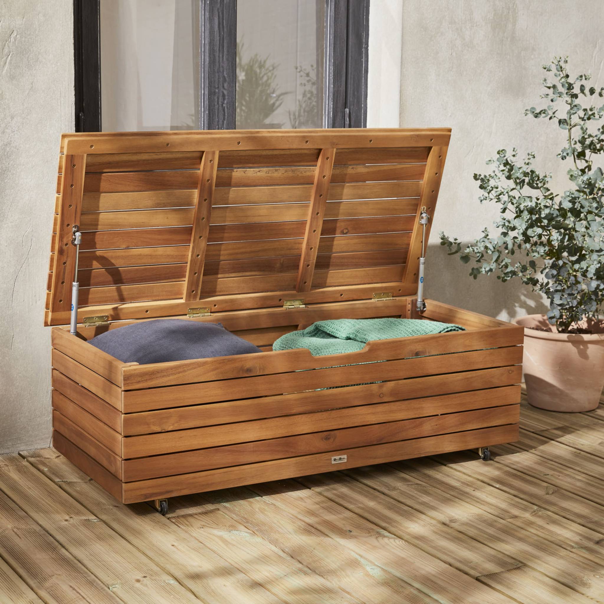 sweeek - Houten tuin opbergbox 110L