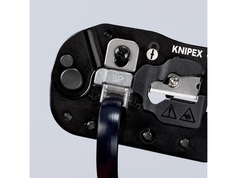 Knipex Crimpzange für RJ45-Westernstecker 190 mm Crimpzange für Kabelschnitt
