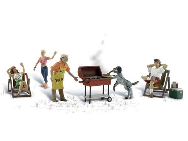 Woodland Scenics Figuren Grillen im Garten H0 Backyard Barbeque