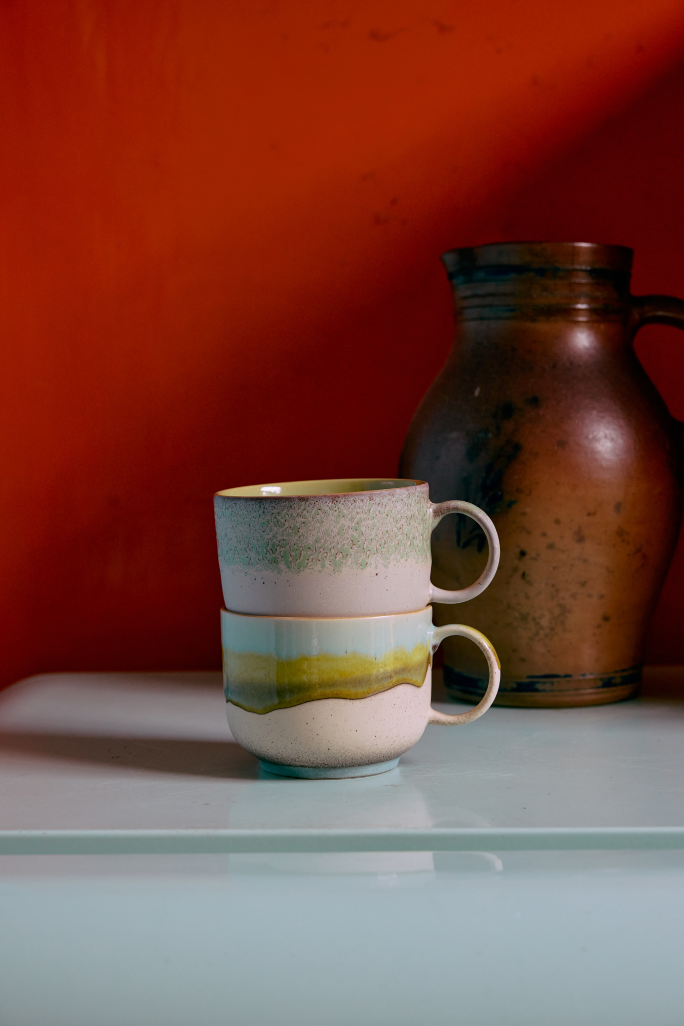 Servies 70's Ceramics thee mok Neo - set van 2