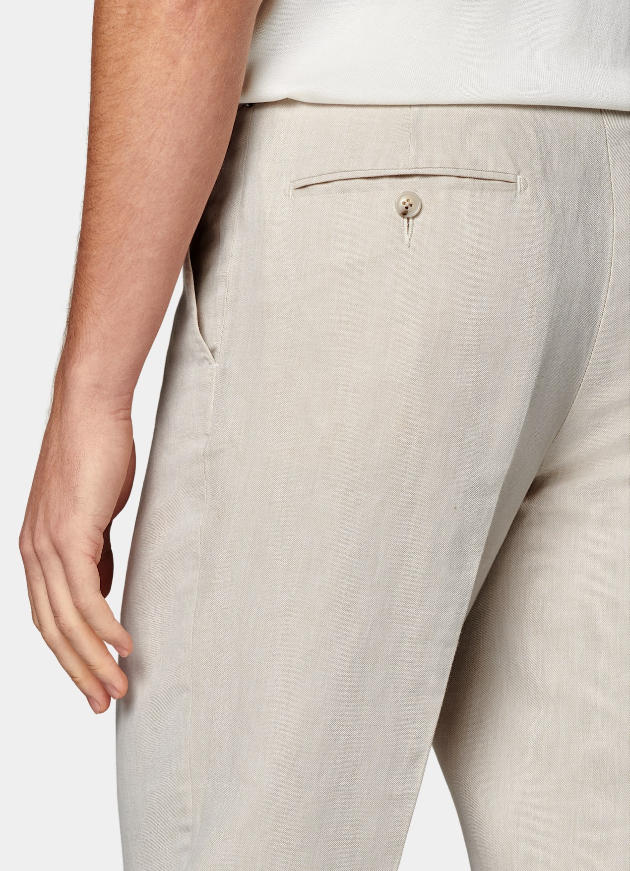 Pantalon Slim Leg Straight sable