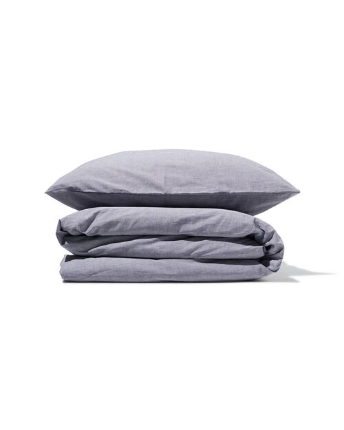 housse de couette chambray 140x200/220 gris clair