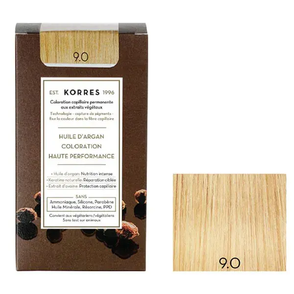 Coloração permanente Korres Hair Color Louro Muito Claro 9.0
