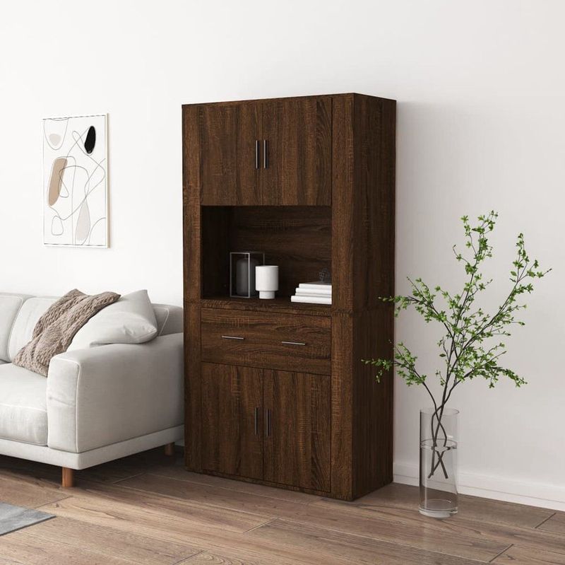 vidaXL-Hoge-kast-bewerkt-hout-bruin-eikenkleur