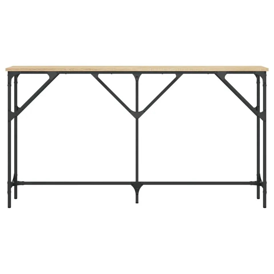 vidaXL - Consoletafel - Sonoma eiken - Bewerkt hout - 140x23x75 cm
