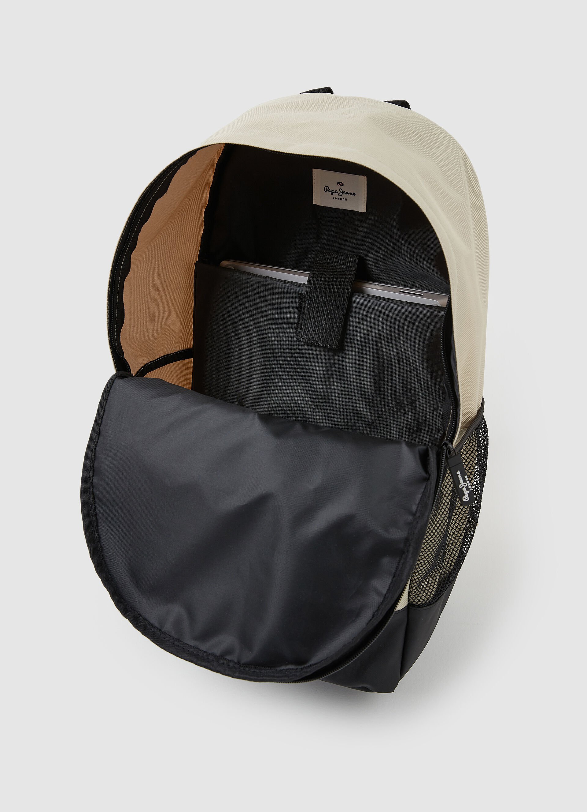 Mochila de viagem com logotipo estampado - Stowe bege, tamanho único