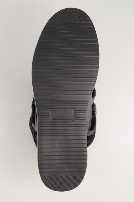 Leder-Snowboots, Nappaleder, FakeFur, Weite H