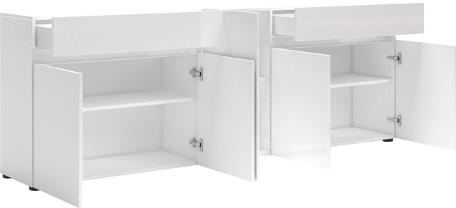 INOSIGN Sideboard »Mister« Kommode, komplett Hochglanz lackiert, (B/H): 225/80 cm