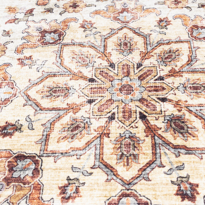 Rond vintage buitenkleed - Santo Medaillon Terra
