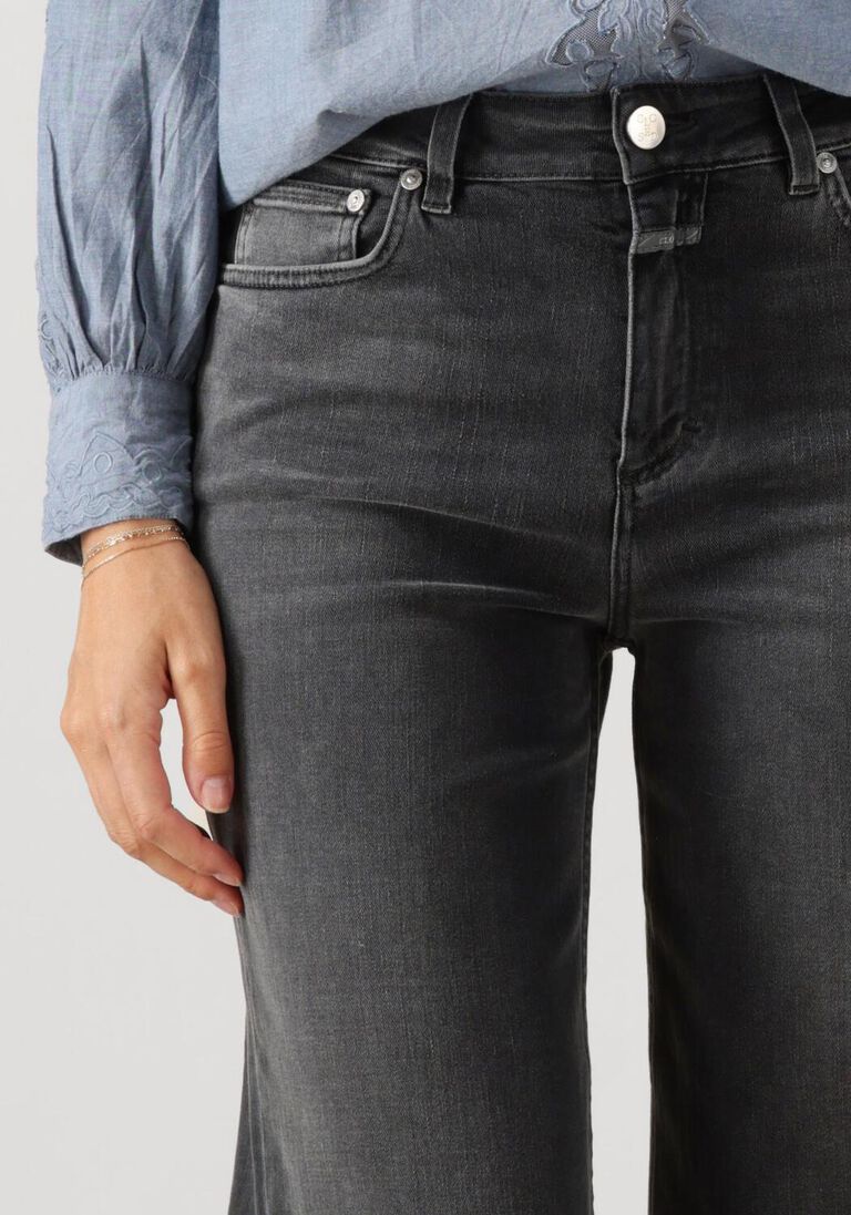 donkergrijze closed wide jeans glow up