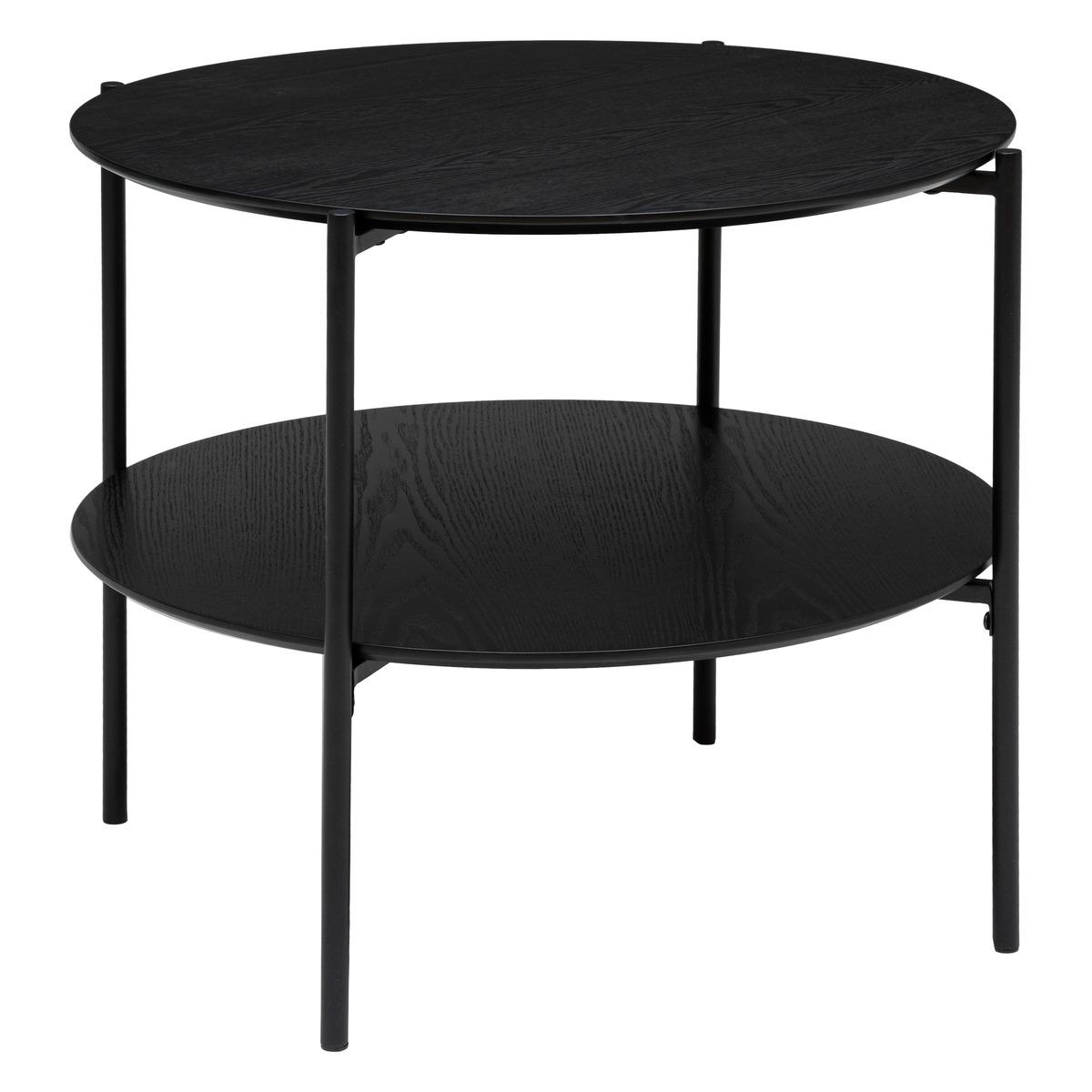 TABLE BASSE RONDE METAL KEMI NOIR D.63.2CM