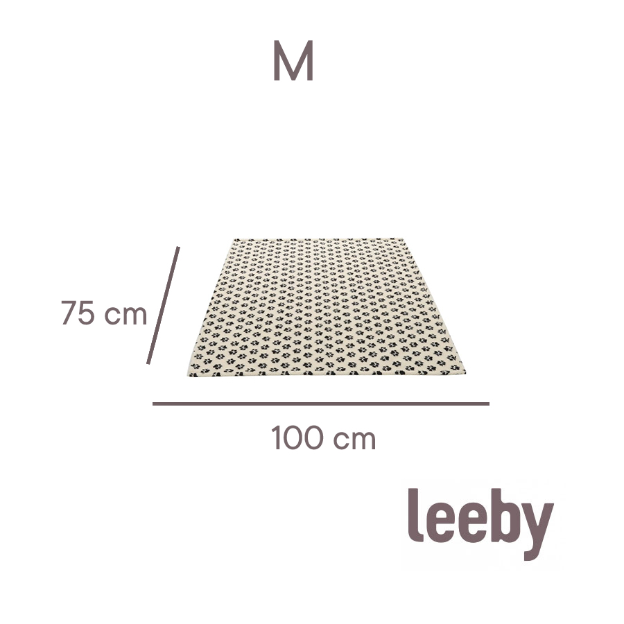 Manta de lã Leeby com estampa de pata para cães
