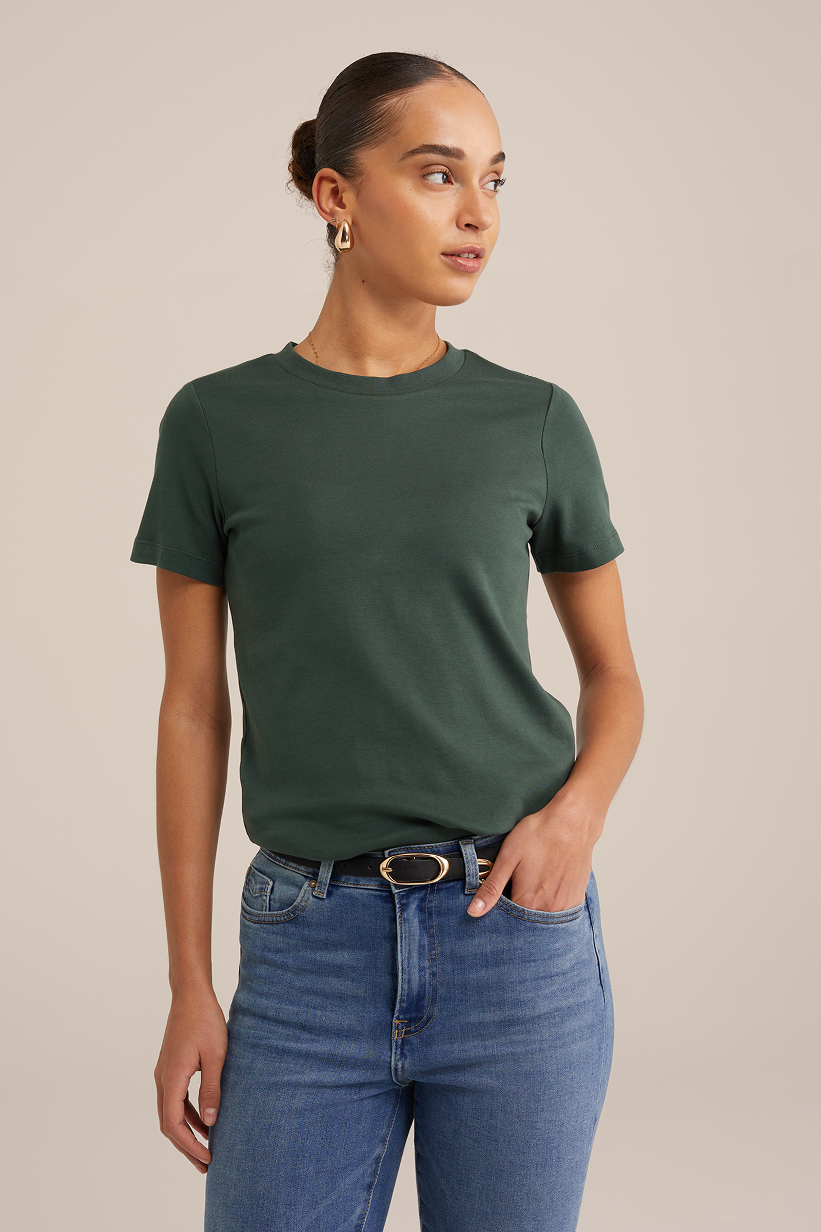 T-shirt WE Fashion Mosgroen