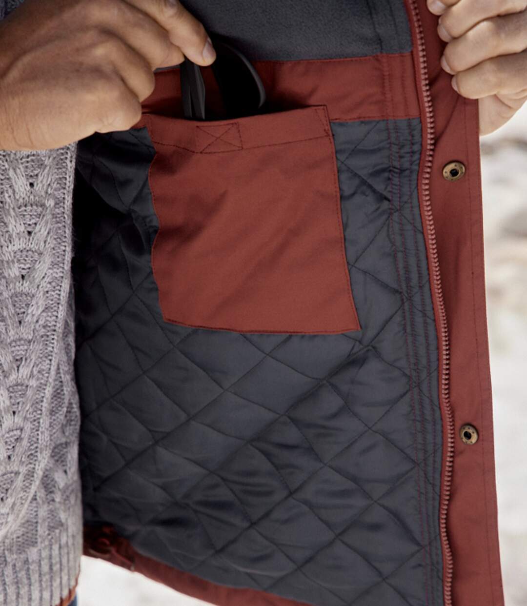 Parka Microfibre Capuche Amovible Mountain
