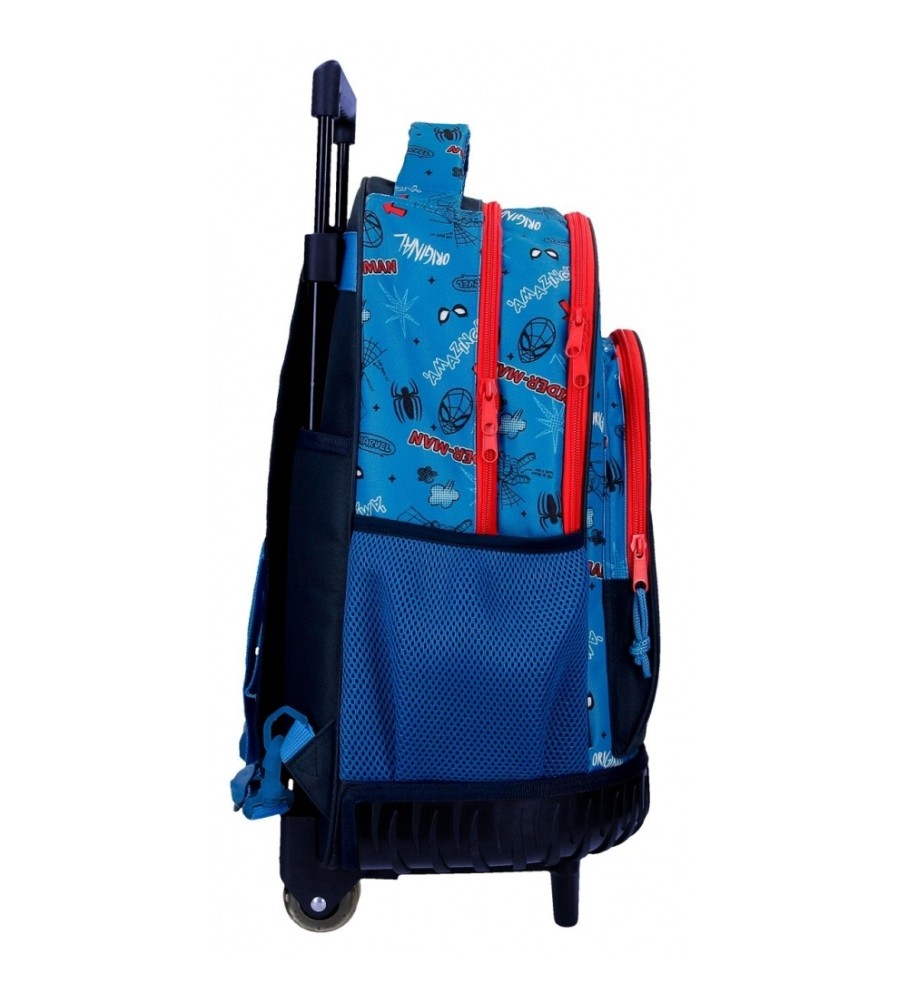 Mochila com Rodas Joumma Bags Homem-Aranha Totalmente Incrível 2R - Azul