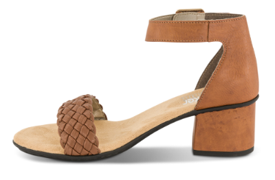Rieker Damesandal med hæl Brun 64690-24