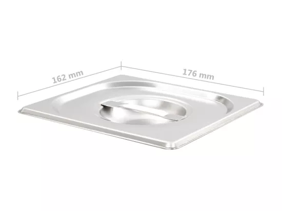 Prolenta Premium - Couvercles de plateau 8 pcs GN 1/6 Acier inoxydable