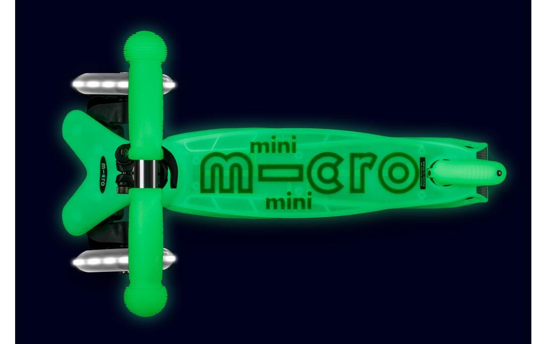 Kickboard Mini Micro Deluxe Glow LED LimettengrünScooter für Kinder