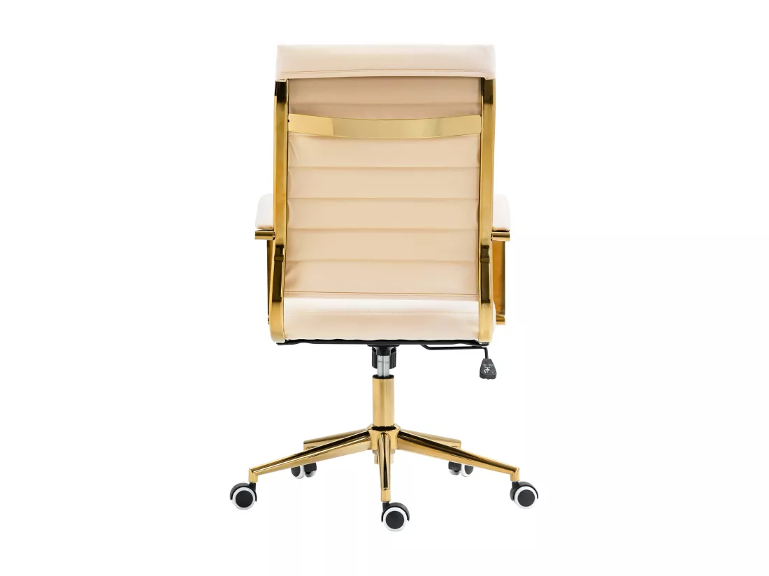 Chaise de bureau - Similicuir & Blanc - Crème - Havanna