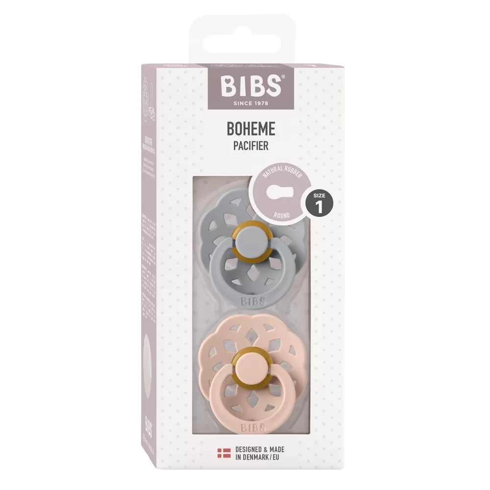 BIBS Boheme Latex Cloud/Blush 2 pak - Flere størrelser