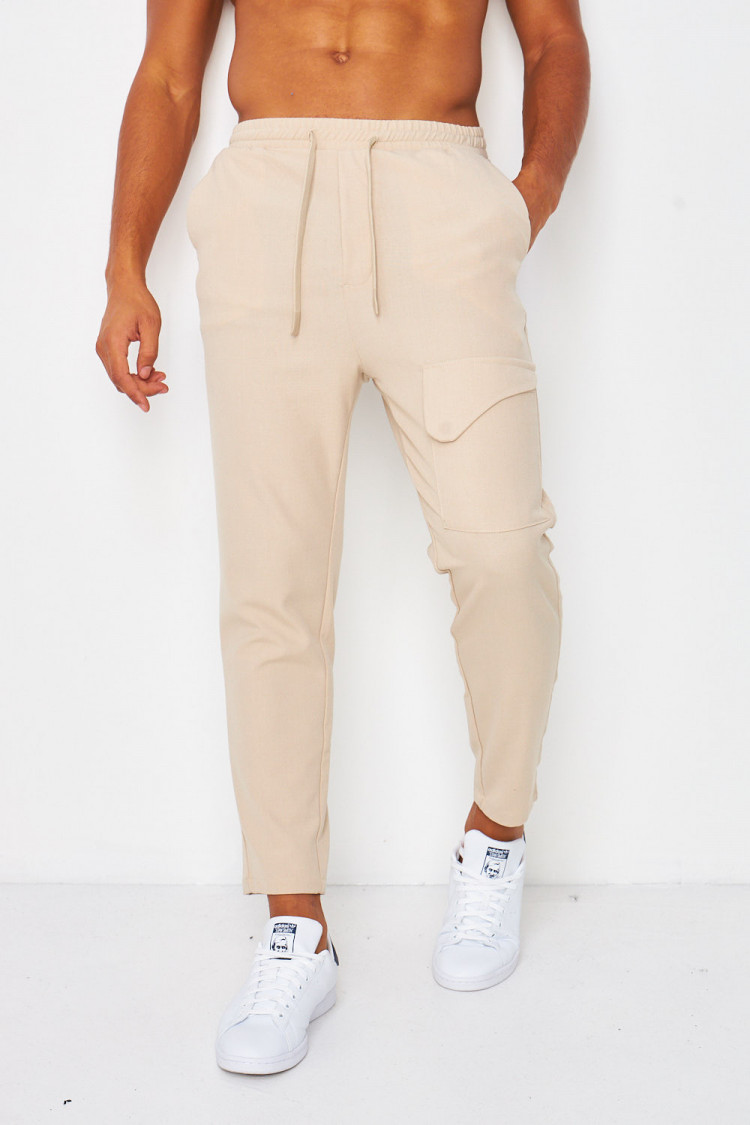 Joggerpant beige cargo