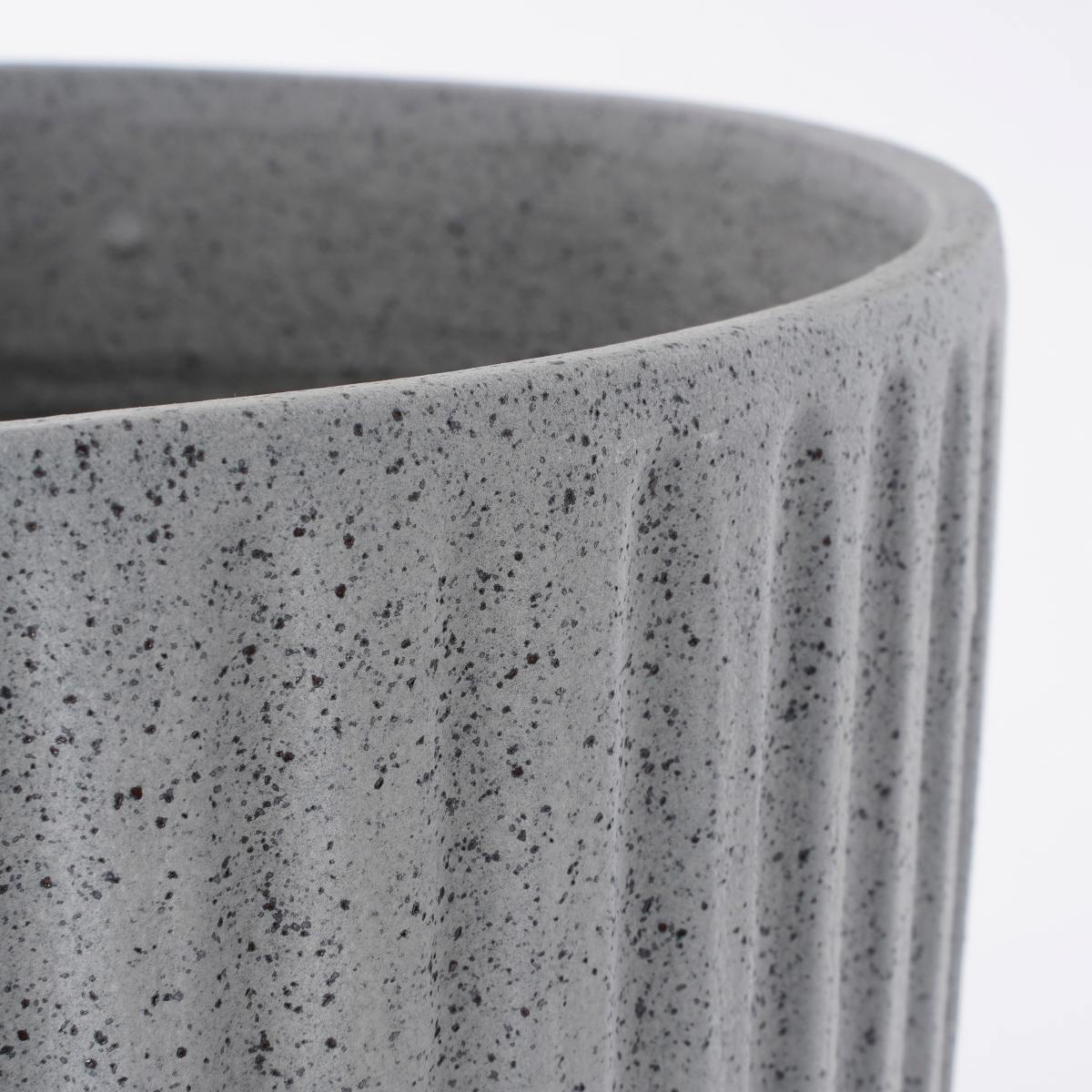 Mica decorations pot de fleur dante - 27x27x24 cm - terre cuite - gris