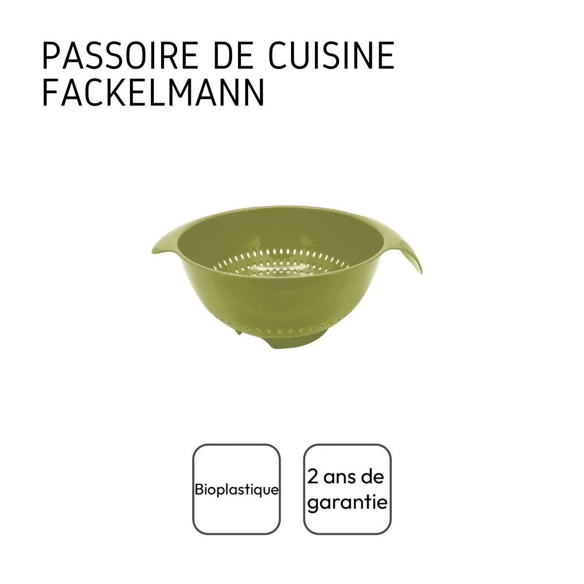Passoire en plastique vert 23 cm de diamètre Zéro Fackelmann