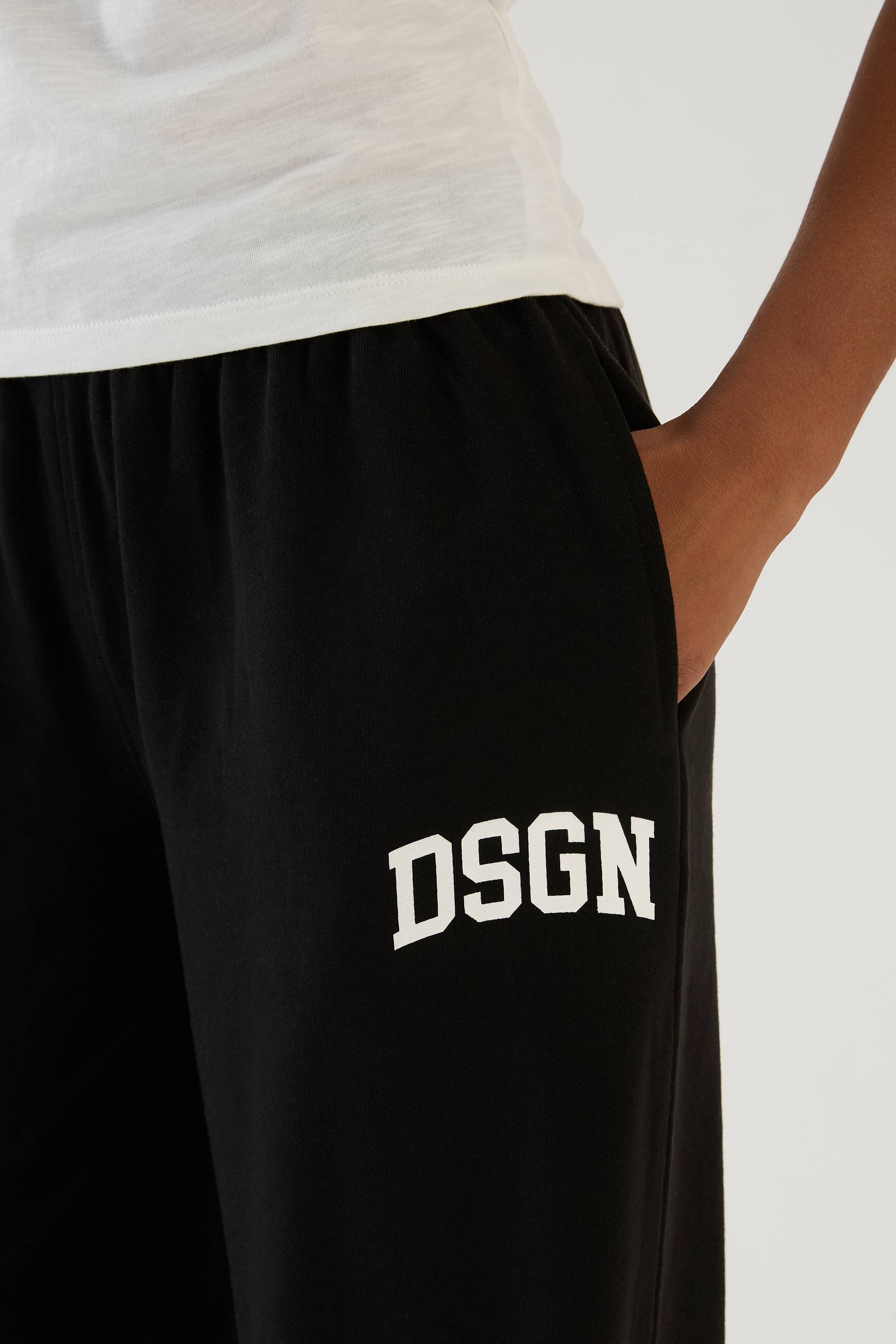 Jogging Dsgn Studio Coupe Large Taille Basse Avec Molleton Bouclette