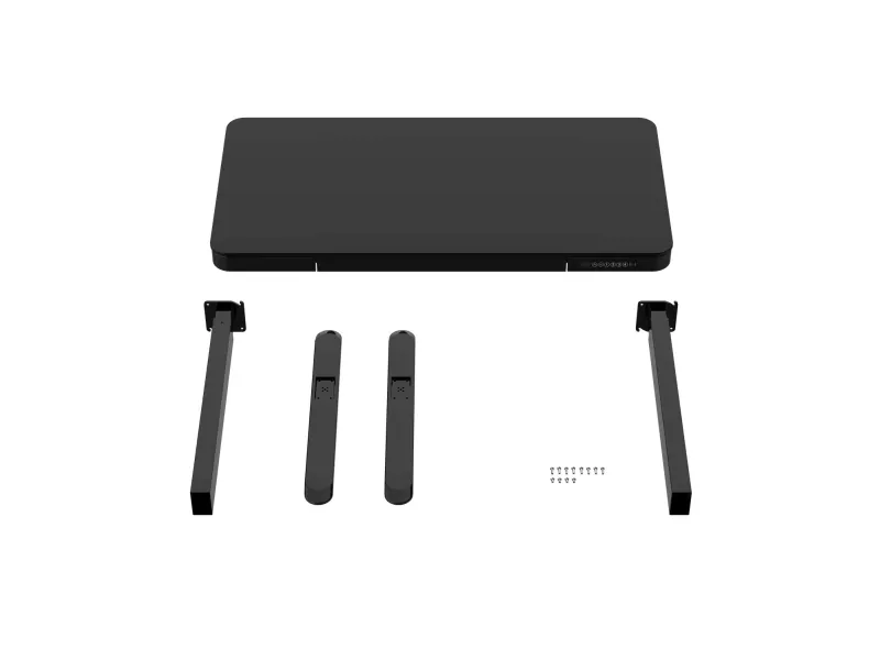 Activejet -skrivebord med elektrisk højdejustering 140x70 ET119W-C sort, Sort, 45 kg, 725 - 1225 mm, Træ, Rektangulær form, Stål