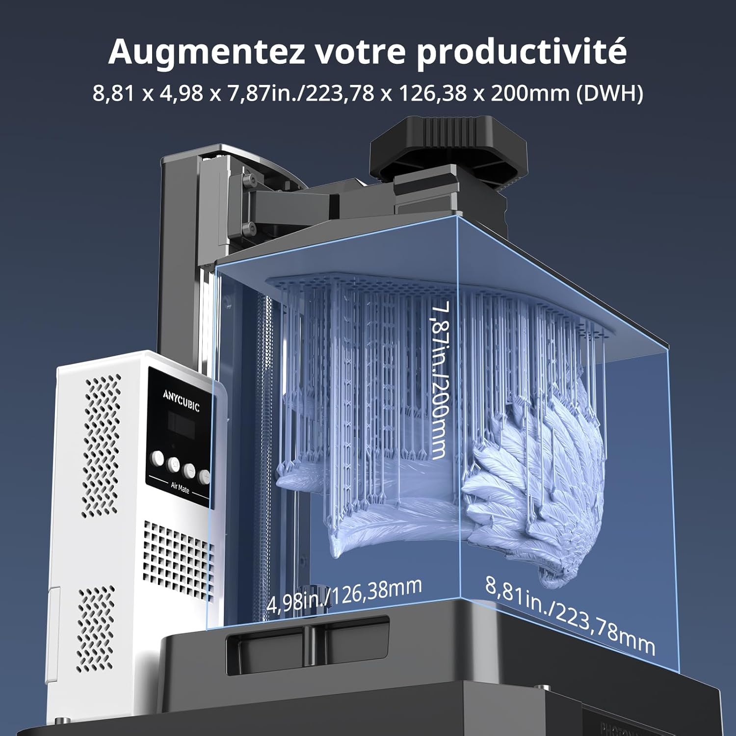 Imprimante 3D résine ANYCUBIC Photon Mono M5s Pro Ultra 14K - 223,78 x 126,38 x 200 mm