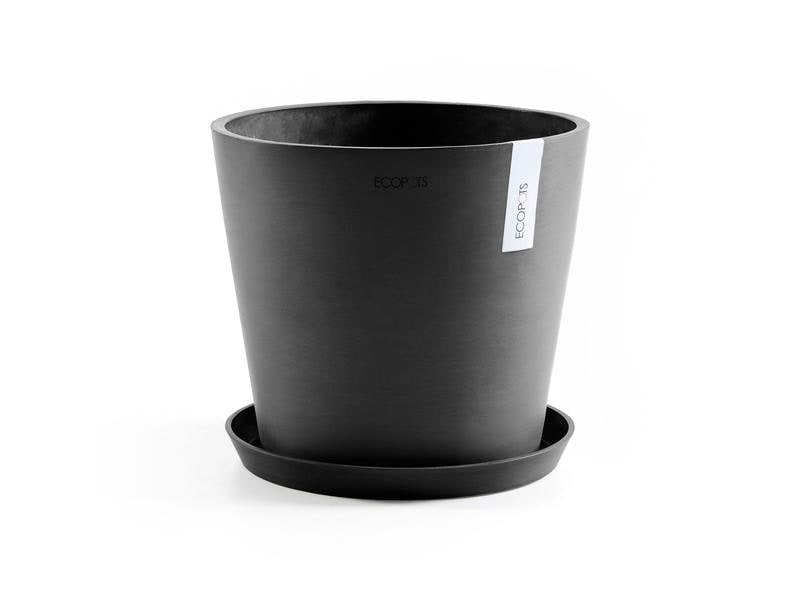 Ecopots Pflanzentopf Amsterdam 40, Dunkelgrau Robuster und langlebiger Blumentopf