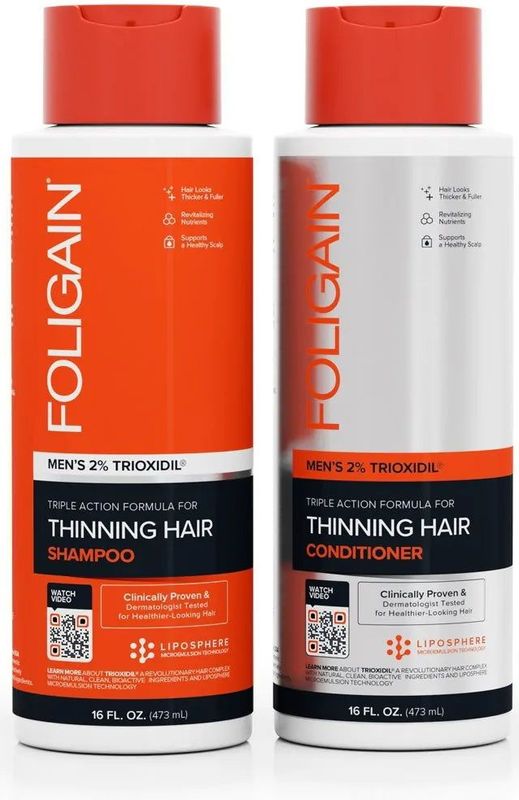 Foligain - Haarverzorgingsset - Shampoo en Conditioner - 473 ml - Voor Mannen