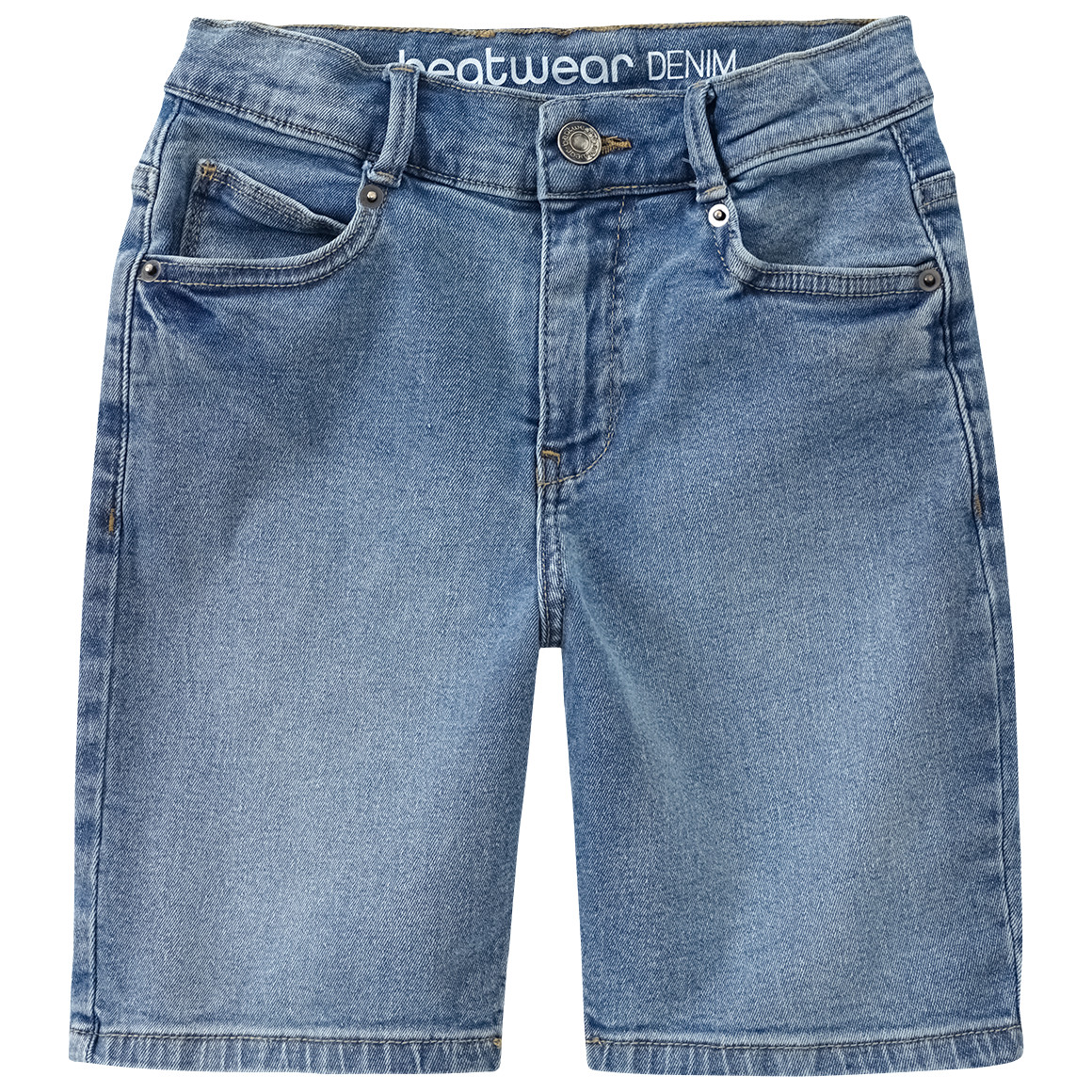 Beatwear Jungen Jeansshorts mit verstellbarem Bund blau