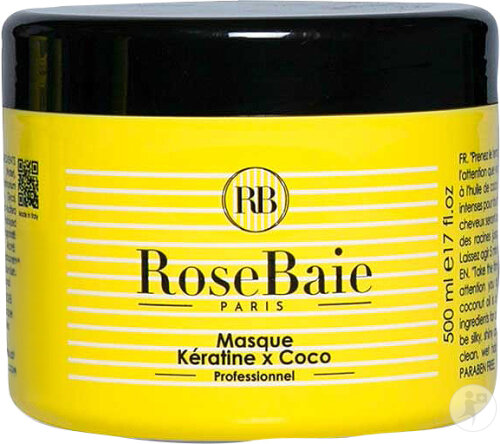 Rosebaie Masque Coco + Kératine Pot 500ml